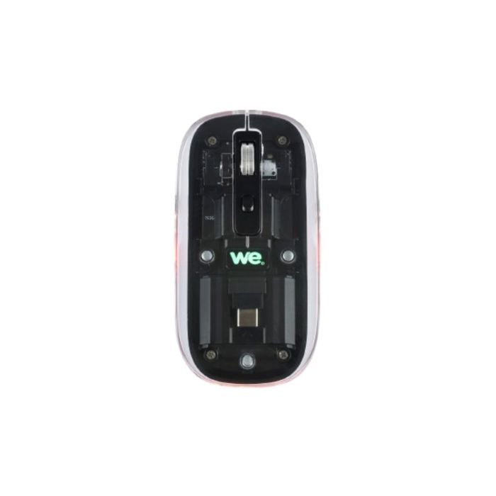 Souris WE sans-fil double connexion BT et 2.4GHz en USB-C DPI réglable 800-1200-1600 batterie rechargeable noir