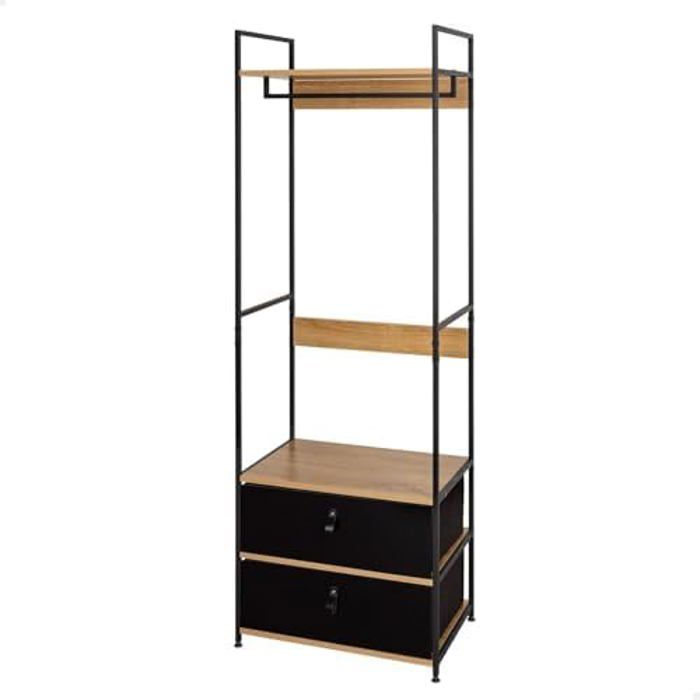 AKTIVE Max Home 18433 Open Kast, 60 X 40 175 Cm, Met Kledingstang En Stoffen Laden Van Staal Hout Max 30 Kg Kleedkamer Slaapkamerkasten Planken Organizer Voor Kleding 18433 1636620319