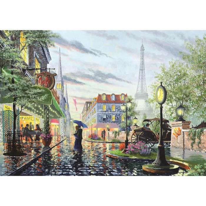 Puzzle 2000 pièces : Pluie d'été, Paris - Cdiscount Jeux - Jouets