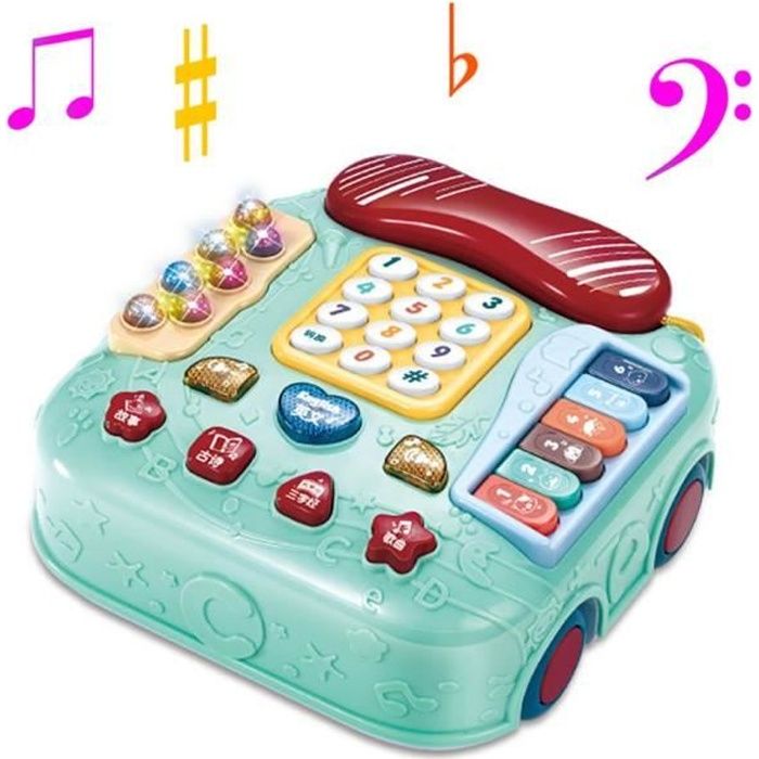 AUBY – Ma voiture téléphone multi-activités – +60 Chansons Sons et Mots  pour 1ers Apprentissages en Français – Jouet Bébé 9 mois - Cdiscount Jeux -  Jouets