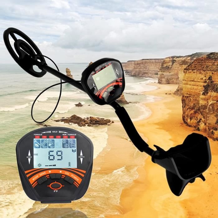 Détecteur De Métaux Professionnel Bobine Étanche IP68 - 4 Modes, 9 Types De Métaux, Profondeur 10 Pouces