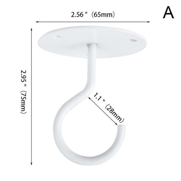 Crochet De Plafond Réglable Avec Frein Intégré - Support Pour Plantes Suspendues, Paniers - Charge Max 25kg - Pour Intérieur/Extérieur
