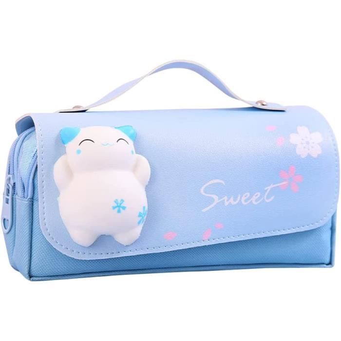 Trousse Telescopique, Trousse Kawaii Avec 6 Stylos à Encre Gel Noire, Trousse Chat, Plumier - 11