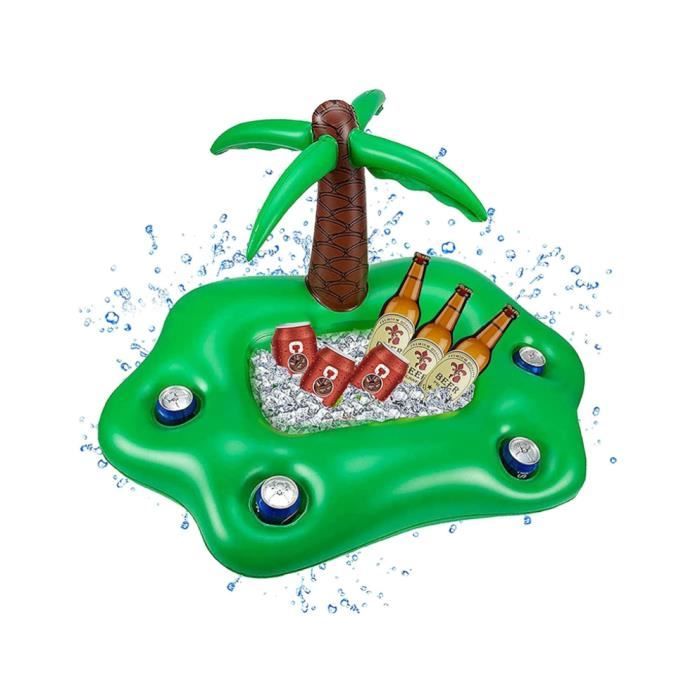 Table Piscine Gonflable Porte-gobelet Gonflable TAIZER - Pour Piscine Et Plage - 60x60 Cm - Support Boissons Flottant Table Gonflable Boissons
