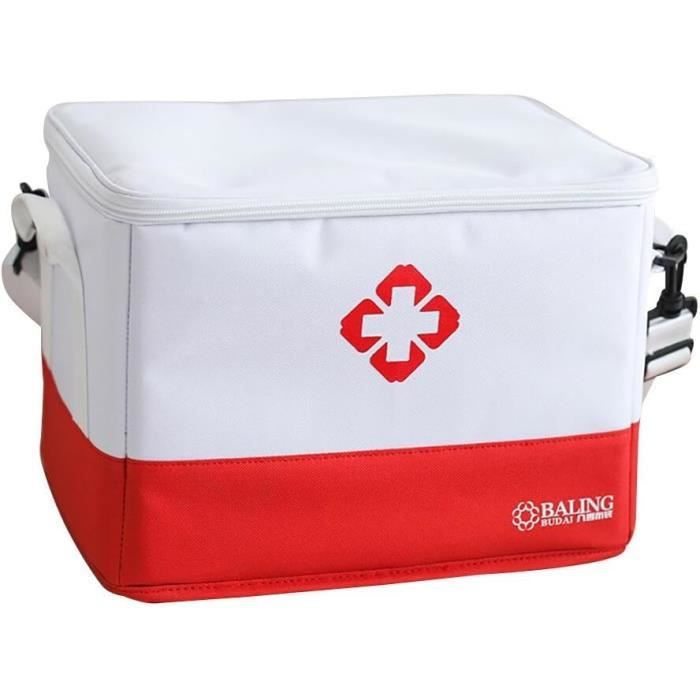 Trousse Rangement Médicaments Trousse De Secours MUYAPAY 26x20x18cm - Grande Capacité, Imperméable, Bandoulière Pour Maison/Voyage Imperméable Oxford