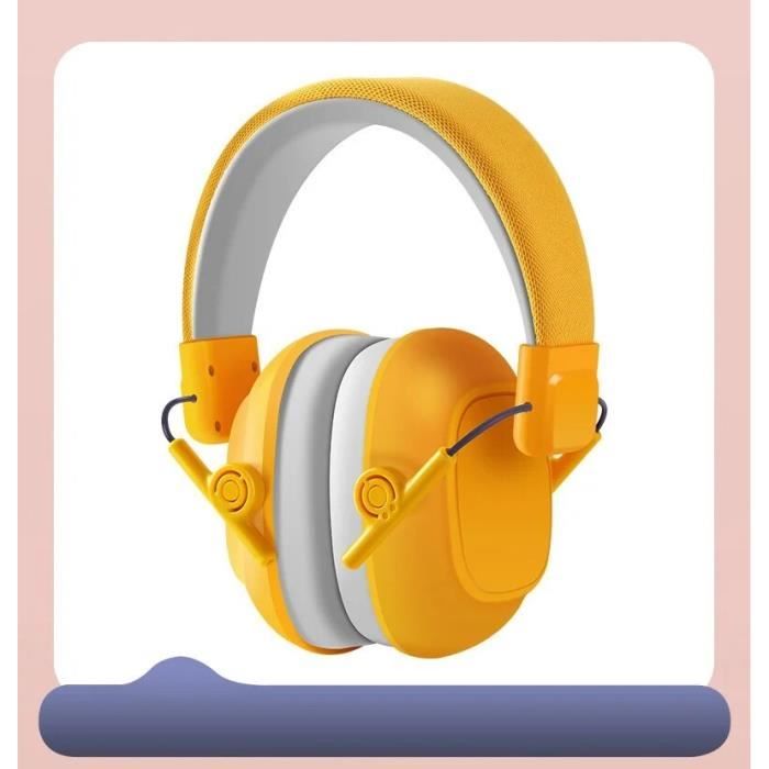 Casque anti-bruit pour enfants,cache-oreilles,protecteur d'oreille contre  les bouchons d'oreille Softair pour - Jaune[A6440]