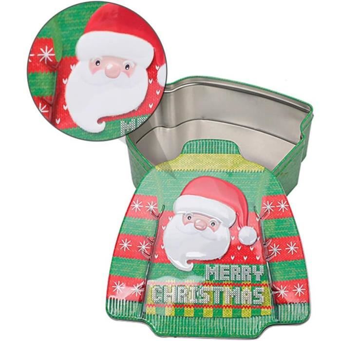 6 Pièces Boîtes à Bonbons Rondes En Fer-blanc De Noël Boîtes Vides En Fer Blanc Avec Couvercles Boites Decoratives De Noel Aleatoire