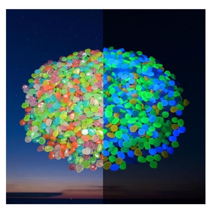 10000 Pierres Lumineuses 3-5 Mm - Vert - Cailloux Jardin Extérieur, Allées, Déco - Absorbent La Lumière, Brillent La Nuit