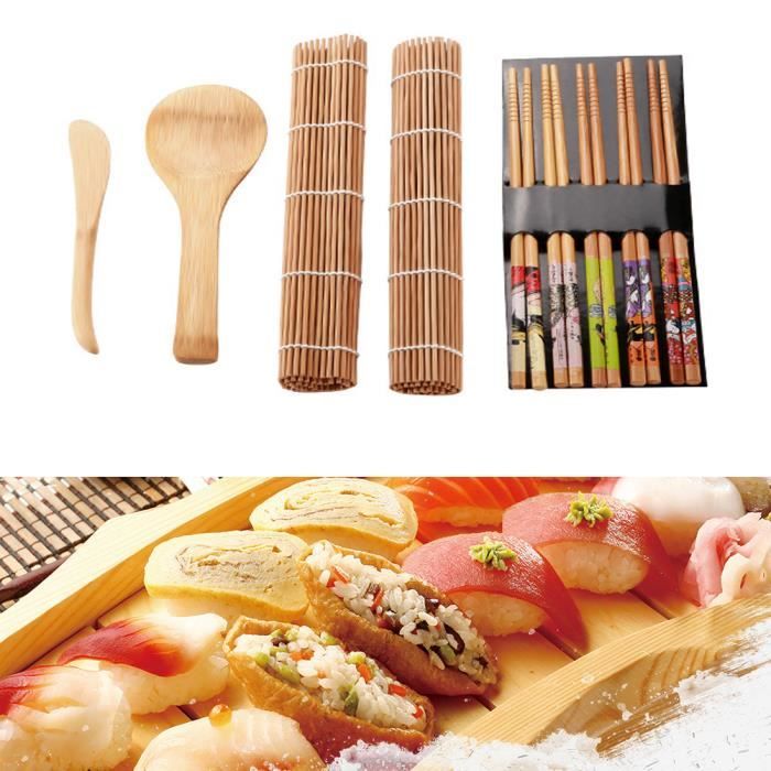 13 pcs / ensemble bambou Sushi Making Kit Family Office Party maison