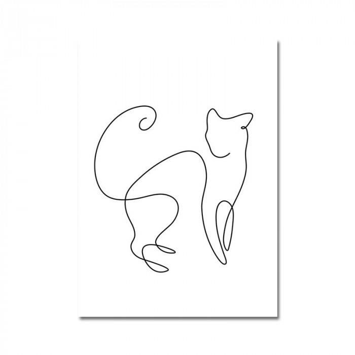 Version 13x18cm No Frame 1 Nordique Minimaliste Noir Et Blanc Ligne Chat Animal Toile Peinture Decoration De La Maison Cdiscount Maison Version 13x18cm No Frame 1 Nordique Minimaliste Noir Et Blanc Ligne Chat Animal Toile Peinture Decoration De La Maison Cdiscount Maison