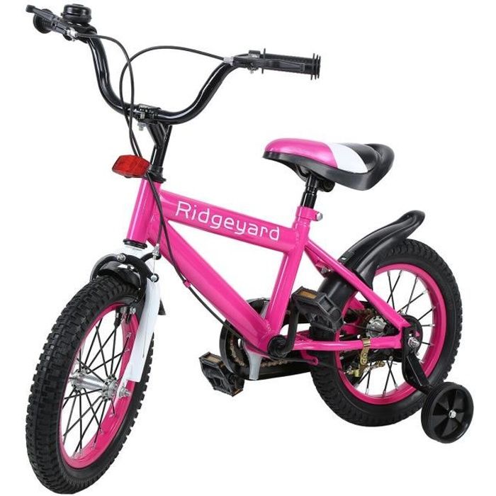 Ridgeyard 14 Pouces Velo Enfant Etude D Apprentissage Equitation Velo Garcons Filles Velo Pour Enfant De 3 A 8 Ans Rose Rouge Prix Pas Cher Cdiscount
