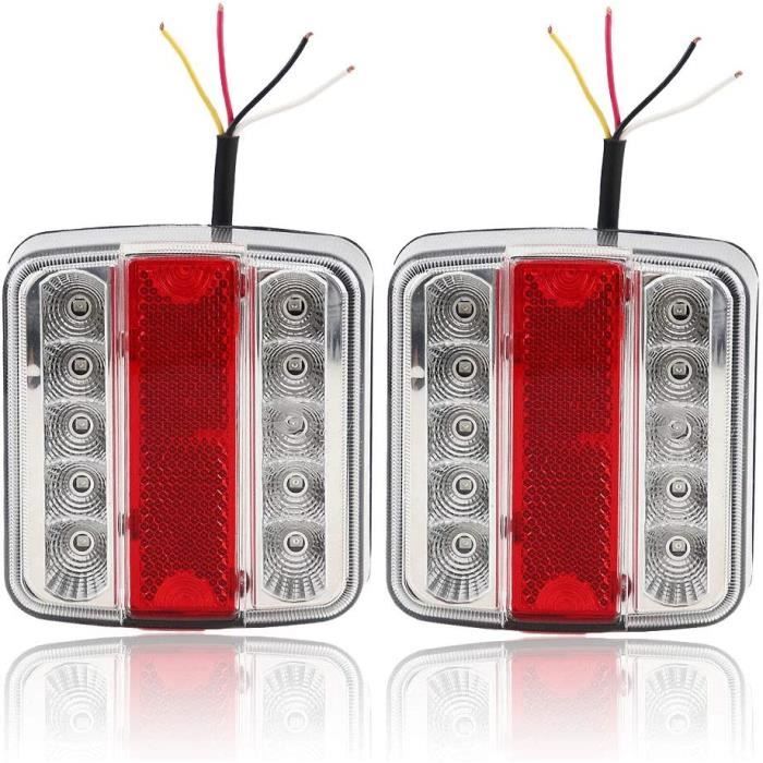 Kit feux remorque: 2 x feu arrière LED à 6 fonctions