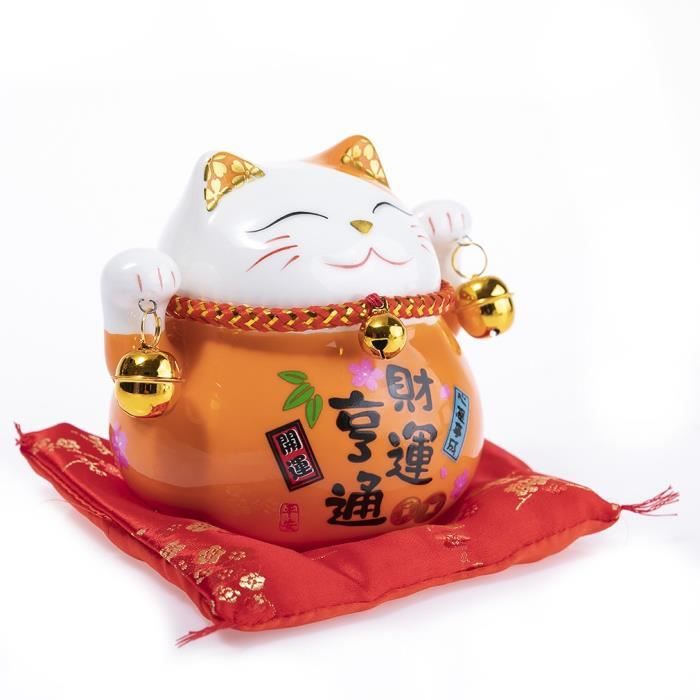 Petite Tirelire Chat Japonais Maneki Neko Bonheur Chance Et Protection Cdiscount Maison