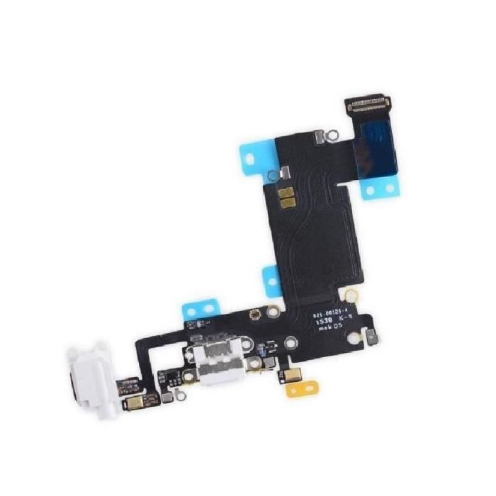NAPPE DOCK CONNECTEUR DE CHARGE + JACK + MICRO + ANTENNE - IPHONE 6S PLUS  BLANC - Achat pièce téléphone pas cher, avis et meilleur prix - Cdiscount