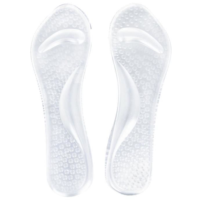 1 Paire Semelles Coussinets en Gel Silicone Transparent avec