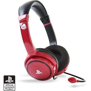 Micro-Casque Gaming Stéréo 4Gamers Pro 40 Rouge pour PS4