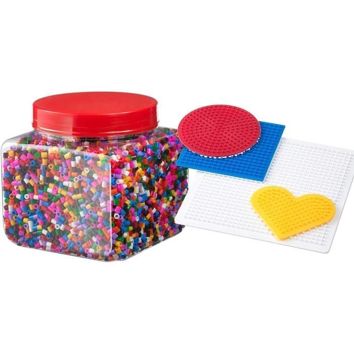Kit Perles à Repasser 25000 Pièces - 26 Couleurs, 5mm, Avec Planches, Papiers, Pincettes, Boîte Rangement