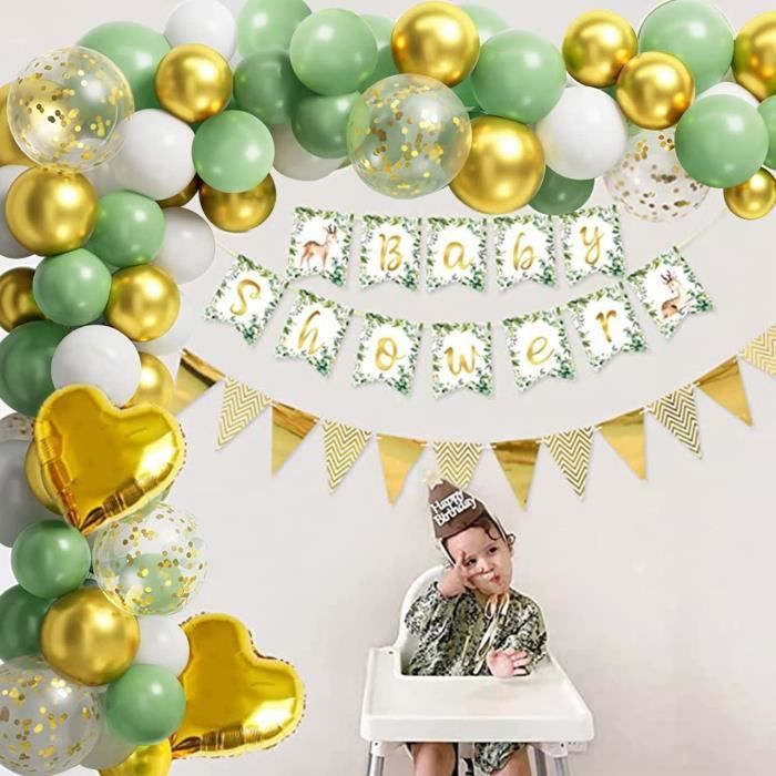 Décoration Baby Shower Or Et Blanc – Bannière « Oh Baby », Ballons, Guirlande, écharpe « Mummy To Be », Révélation De Genre