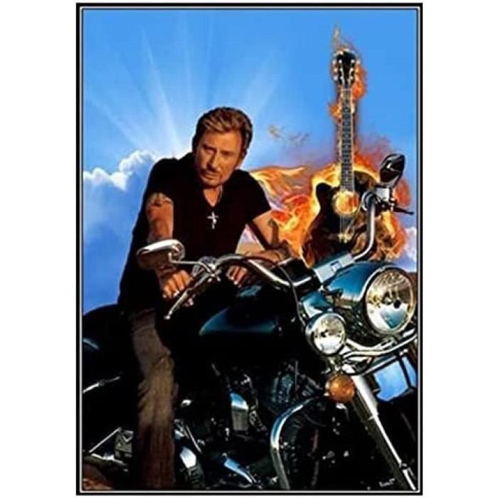 Jha 57 Yhx926 Diamond Painting Johnny Hallyday Moto 5d Broderie Diamant Kit Complet Diy Perle Diamant A Colle Taille 30x40cm Cdiscount Beaux Arts Et Loisirs Creatifs