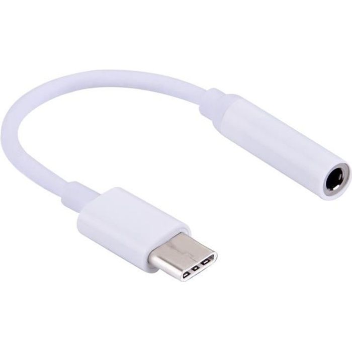 USB-C Type C Mâle vers Audio Mini-Jack 3,5mm Femelle Adaptateur Connecteur  BK - Cdiscount Informatique