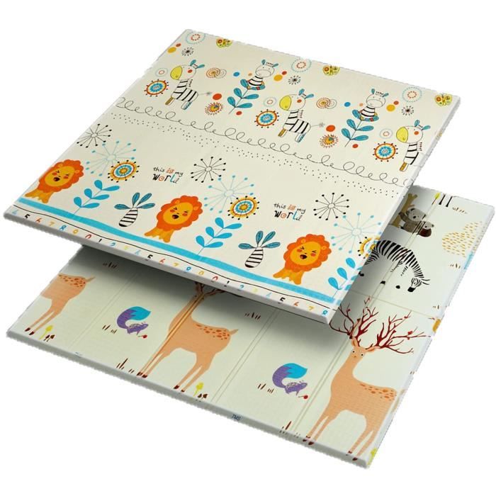 Tapis De Jeu Pour Bebe Grand Tapis De Sol Pliable En Mousse Epaisse Tapis De Jeu Portable A Ramper Etanche Antiderapant Pique 325 Cdiscount Puericulture Eveil Bebe