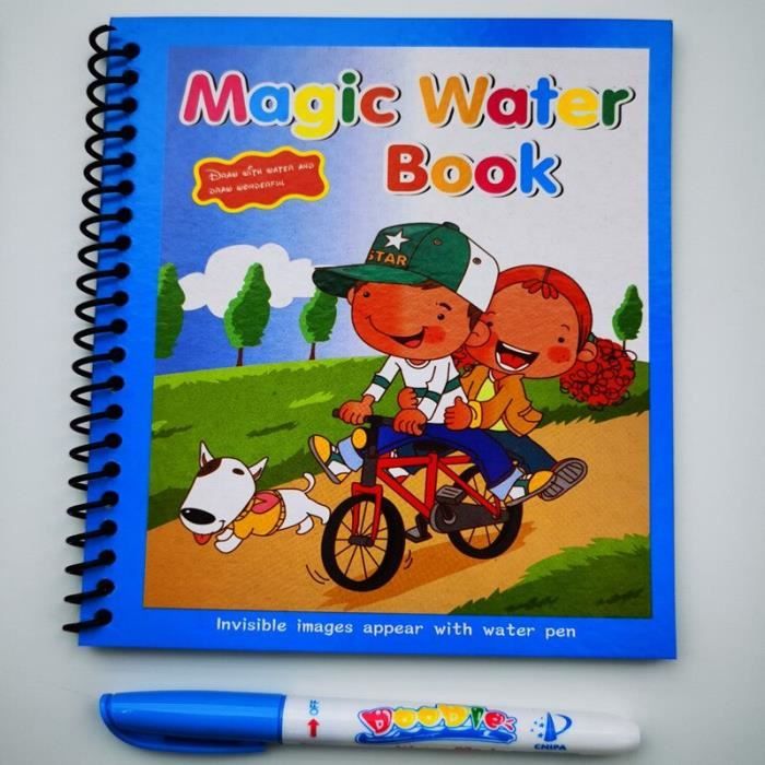 Livre de Coloriage Enfant Livre Magique Livre de Dessin pour Enfants Livre Déveil en Tissu Jouets Éducatifs pour Garçons et Filles Transport 