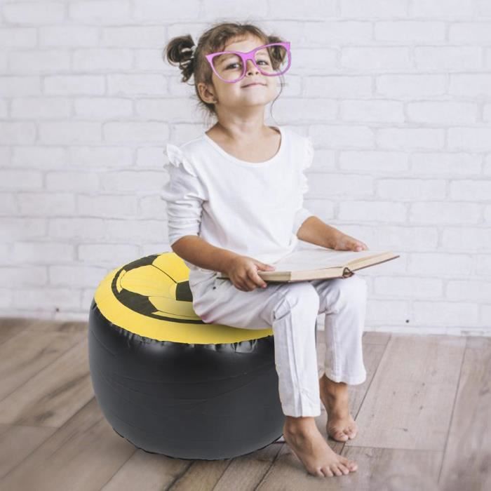 Tabouret gonflable, tabouret gonflable de dessin animé, jaune noir