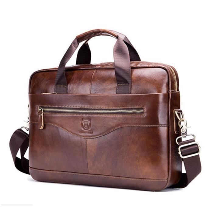 Sac à Bandoulière Homme En Cuir - Petit Sac Messager, 25x20x6 Cm - Idéal Quotidien, Travail, Voyage - Style Rétro
