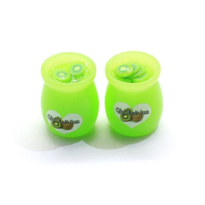 Pendentifs Fruits En Résine CHGCRAFT - Lot De 30, Forme 3D Verte, Boucles Platine, Pour Bijoux DIY (colliers, Bracelets, Boucles D'oreilles) - 10