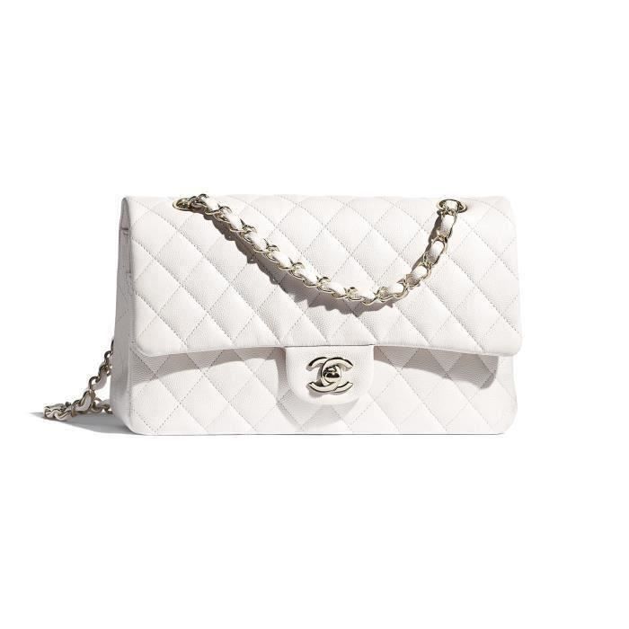 Chanel Pochette Classique Timeless pour Femme Sac a Main de Marqu 2023 Nouveau Sac Bandouliere Pas Cher Blanc Cdiscount Librairie