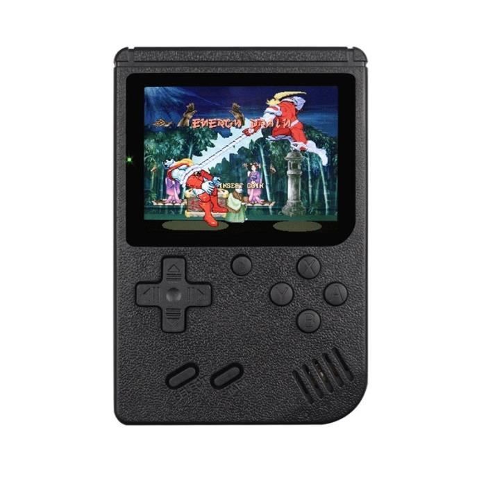 Mini Console de Jeu Vidéo Rétro pour Enfants Jouet Portable 8 Bits 30 pouces cran Couleur LCD 400 Jeux Intégrés Accessoire Black