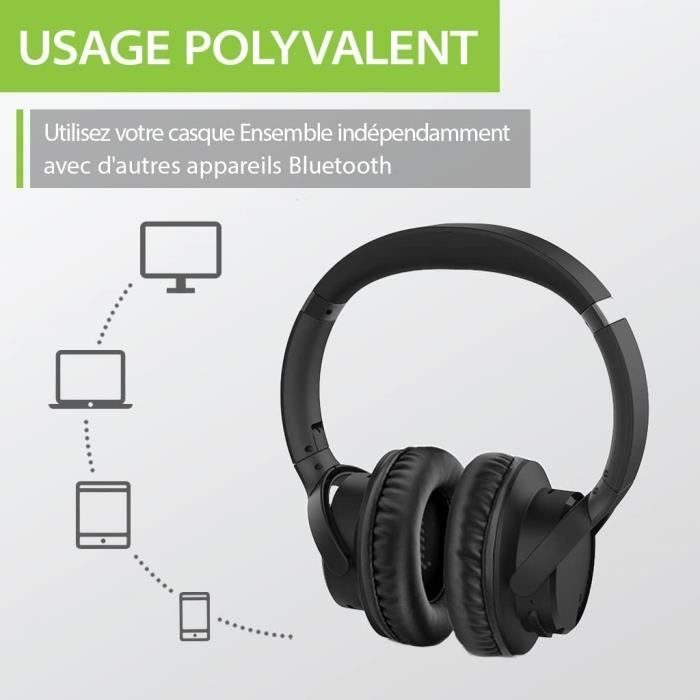 Kit De 5 Housses Pour Casque (4 Coussinets + 1 Serre-tête) - Lavable, Anti-sueur - Taille Universelle 9-11cm - 6