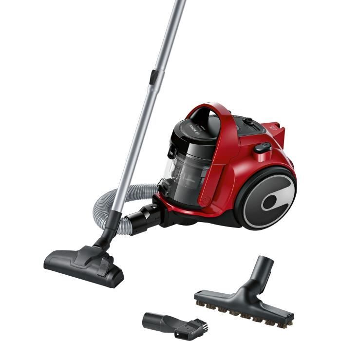 BOSCH GC05 Cleann'n BGC05A322 - Aspirateur sans sac - 78 dB - 700W - 1,5L - Tube télescopique à crémaillère - Brosse universelle