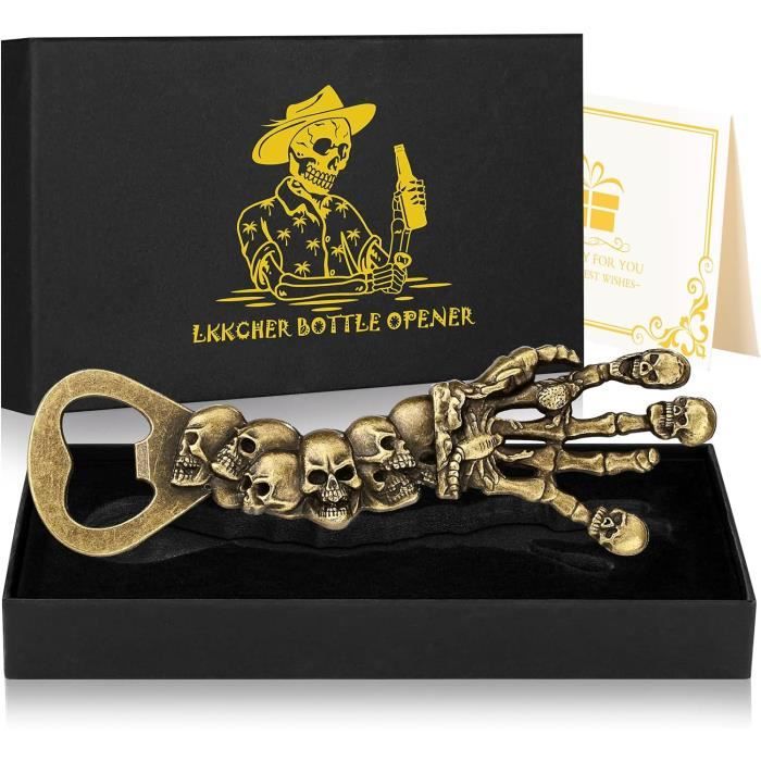 Large Et Robuste Bracelet Homme Crâne D'acier Inoxydable - Tête De Mort