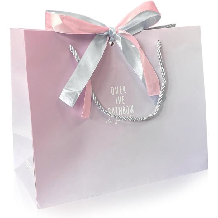 Promo Sac Moyen Kraft, Rouleau Papier Cadeau Assorti, Sac Bouteille Bulles Noires Et Or, Grand