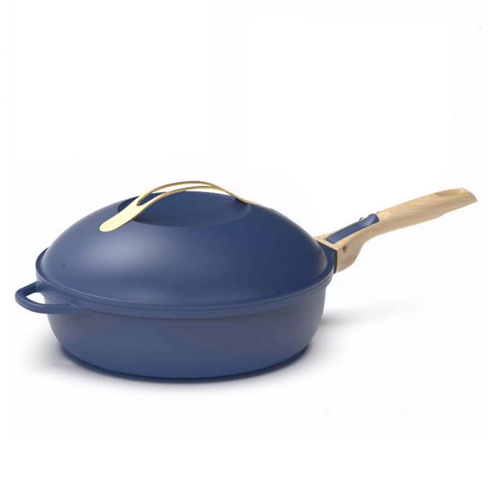 Poêle 8 en 1 - COOKUT - Saphir - 28 cm - Métal recyclé - Poignées détachables