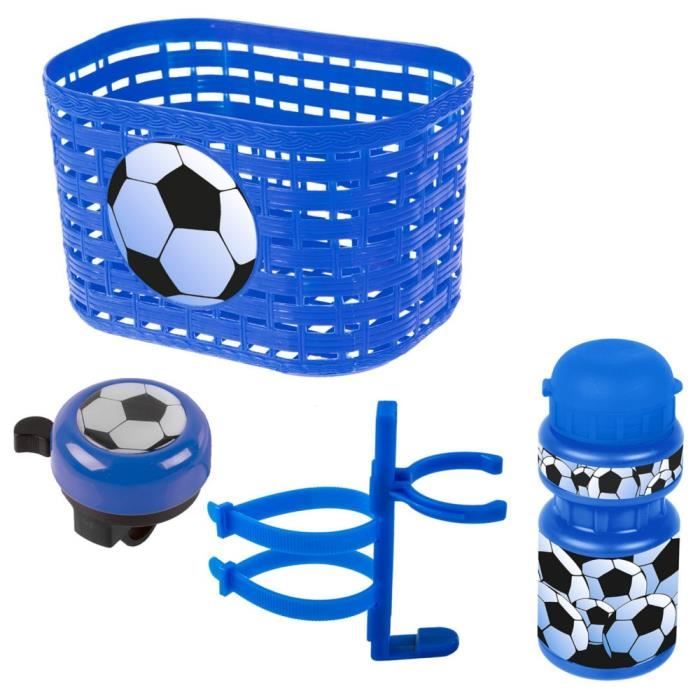 Vélo enfant : Draisienne bleue + kit tricycle + panier