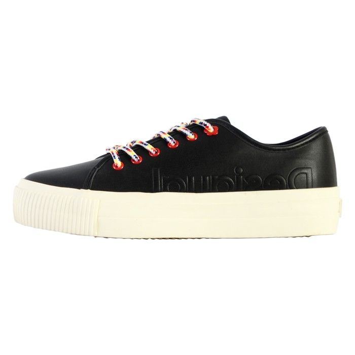 Baskets femme DESIGUAL Street Half Logo Blanc Lacets