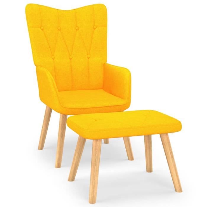 CLIPOP Fauteuil de relaxation avec tabouret - Fauteuil de lecture réglable avec 6 positions - Extra épais - Rembourré - Fauteuil TV - Avec fonction de couchage - Gris