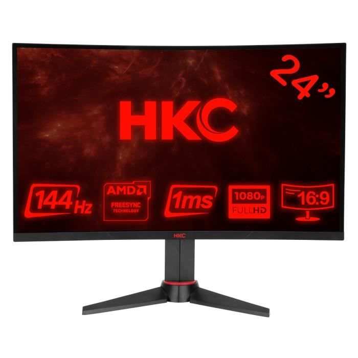 HKC M24G1 24 pouce incurvé Ecran Gamer Full HD 144Hz, 1ms