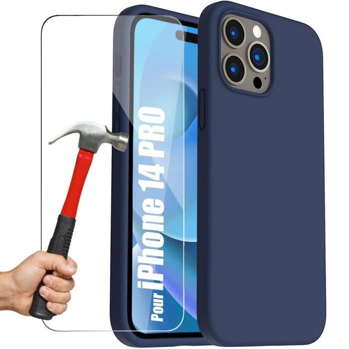Coque Silicone Effet Chromé Pour IPhone 14 Pro Max/14 Plus + 2 Verres Trempés - Protection Complète