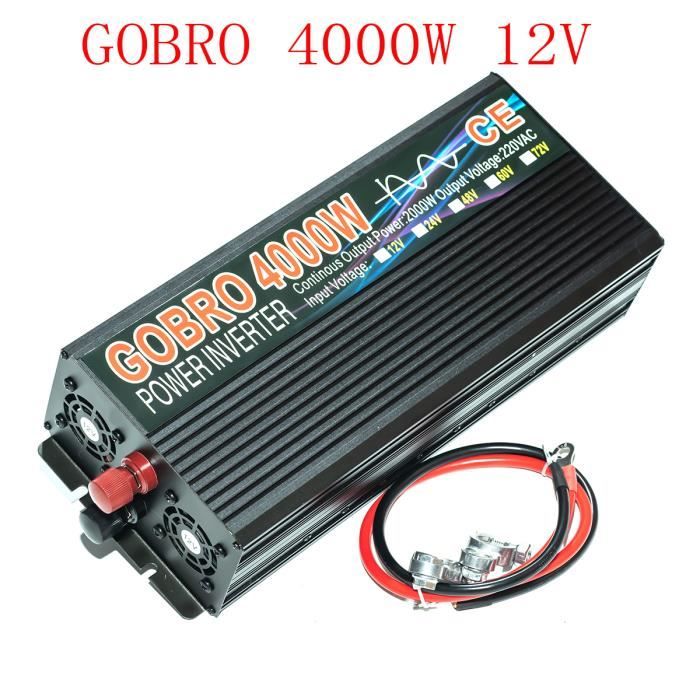 Convertisseur 12V à 220V 4000W onde pur sinus - Onduleur