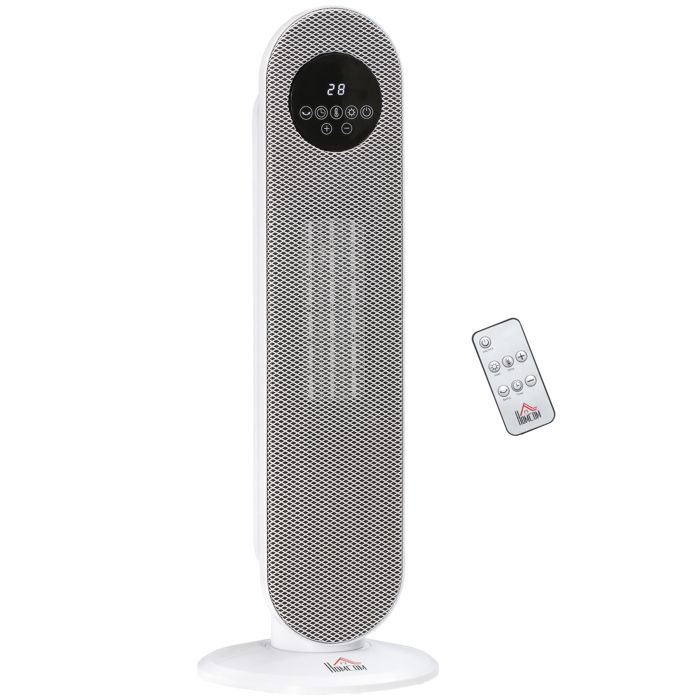 Radiateur électrique soufflant - HOMCOM - Chauffage colonne - PP - 21x21x63.5cm - Blanc
