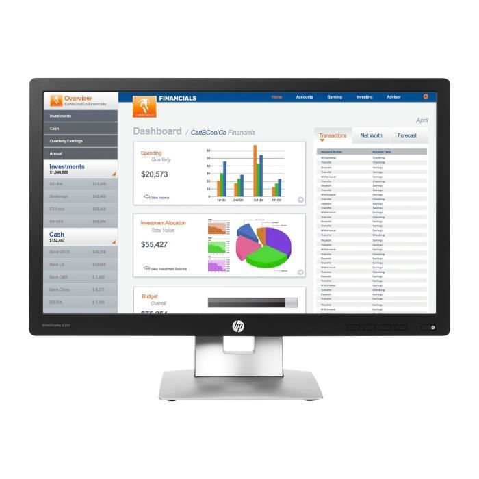 HP EliteDisplay E232 Écran LED 23 (23 visualisable) 1920 x 1080 Full HD (1080p) IPS 250 cd-m² 1000:1 7 ms HDMI VGA…