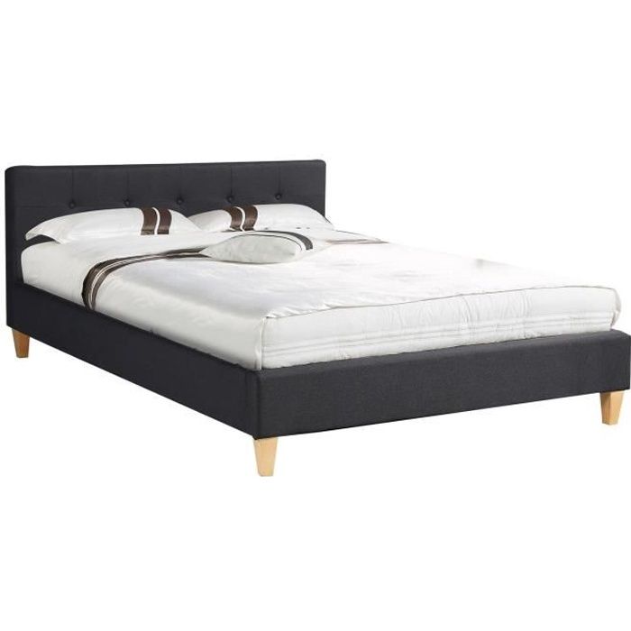 Lit Double Pour Adulte Lille 140x190 Cm 2 Places 2 Personnes
