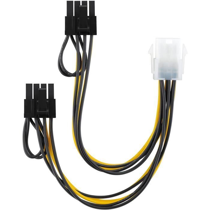Câble Adaptateur alimentation SATA vers carte graphique 8 pins PCI-E 8 / 6+2 pin