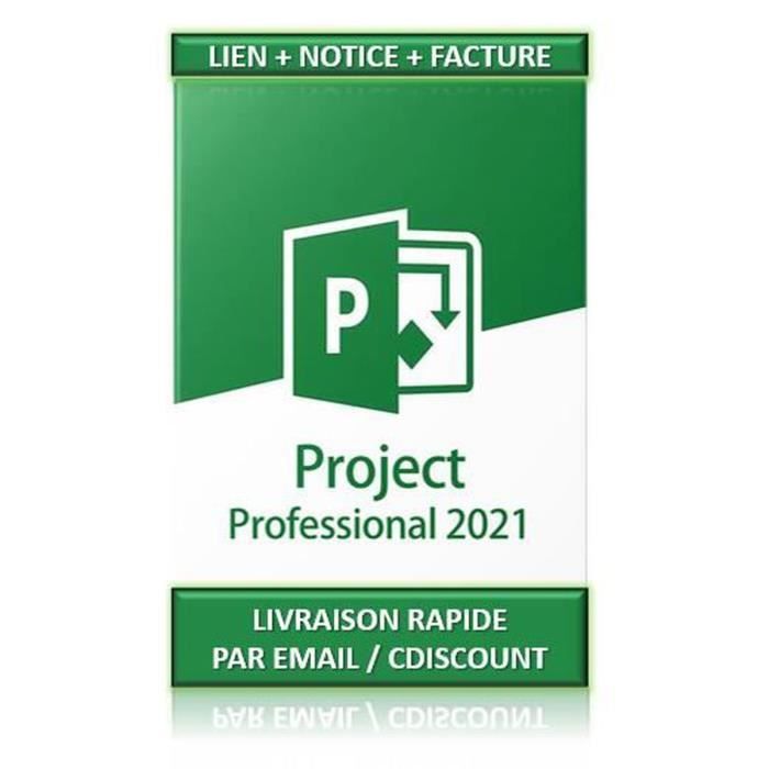 Microsoft Project 2021 Professionnel - 1 PC - Clé licence à télécharger