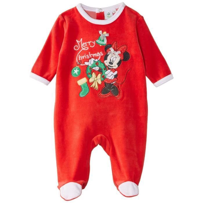 Pyjama Noel Bebe Merry Christmas Minnie Rouge Rouge Rouge Cdiscount Pret A Porter