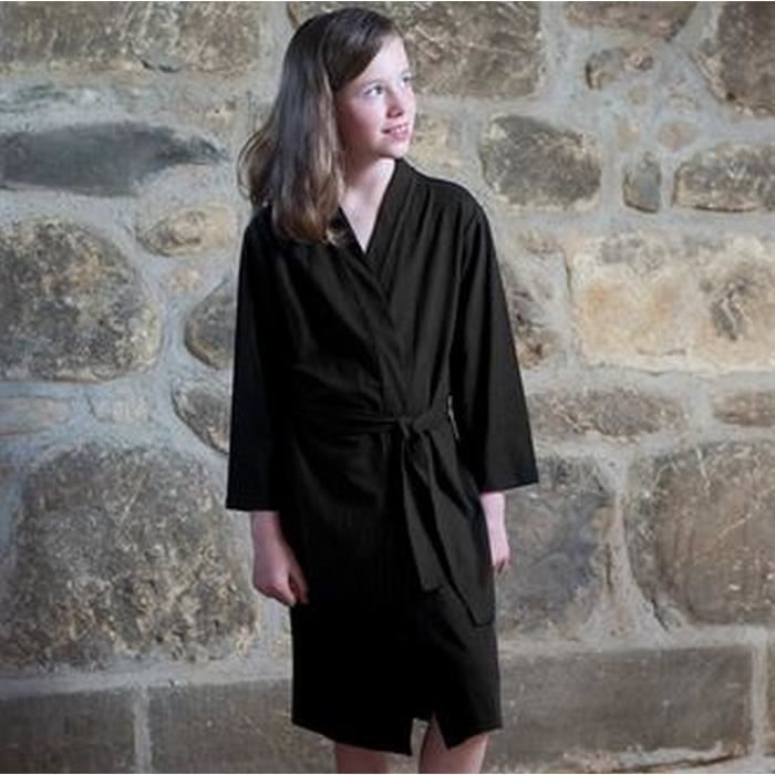Towel City Robe de chambre style kimono Femme Noir Cdiscount Prêt