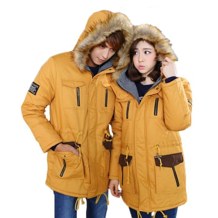 Doudoune fourrure sales jaune